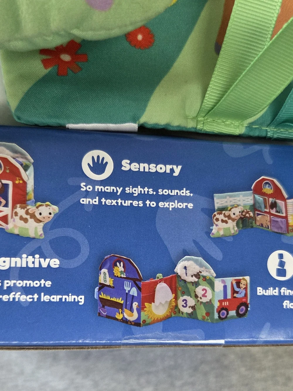 Ms. Rachel Sensory Learning Farm Plush Activity Toy - Red, Blue, Green